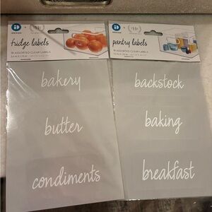 The Home Edit x iDesign Clear Pantry and Fridge Food Labels Sets